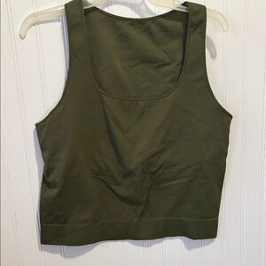 DSG Forest Green Ribbed Tank cropped bra xxl